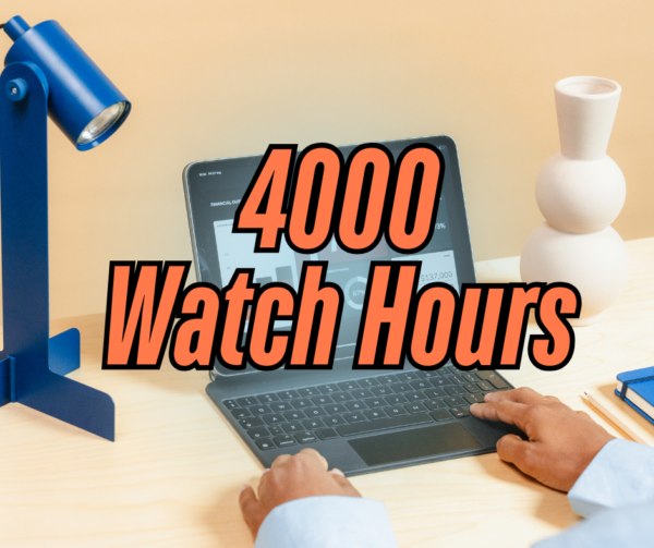 4000 Hrs YouTube Watch time Package