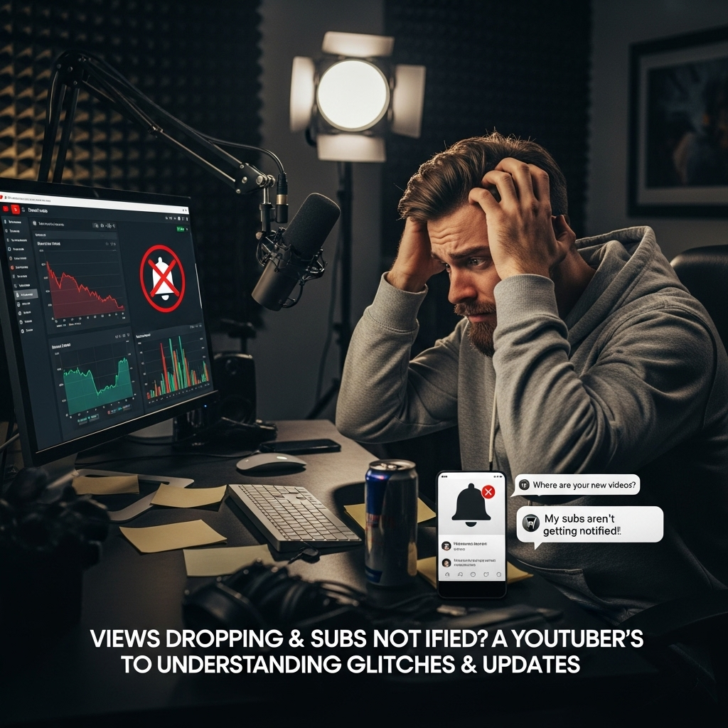 why youtube views drop and subs are not notified by youtube